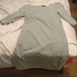 Grey mini half sleeved fashion nova dress